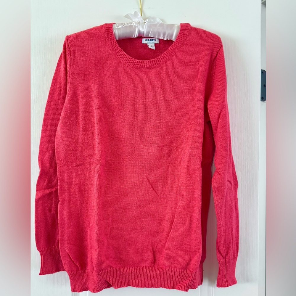 Medium Weight Soft Crewneck Old Navy Sweater - Coral